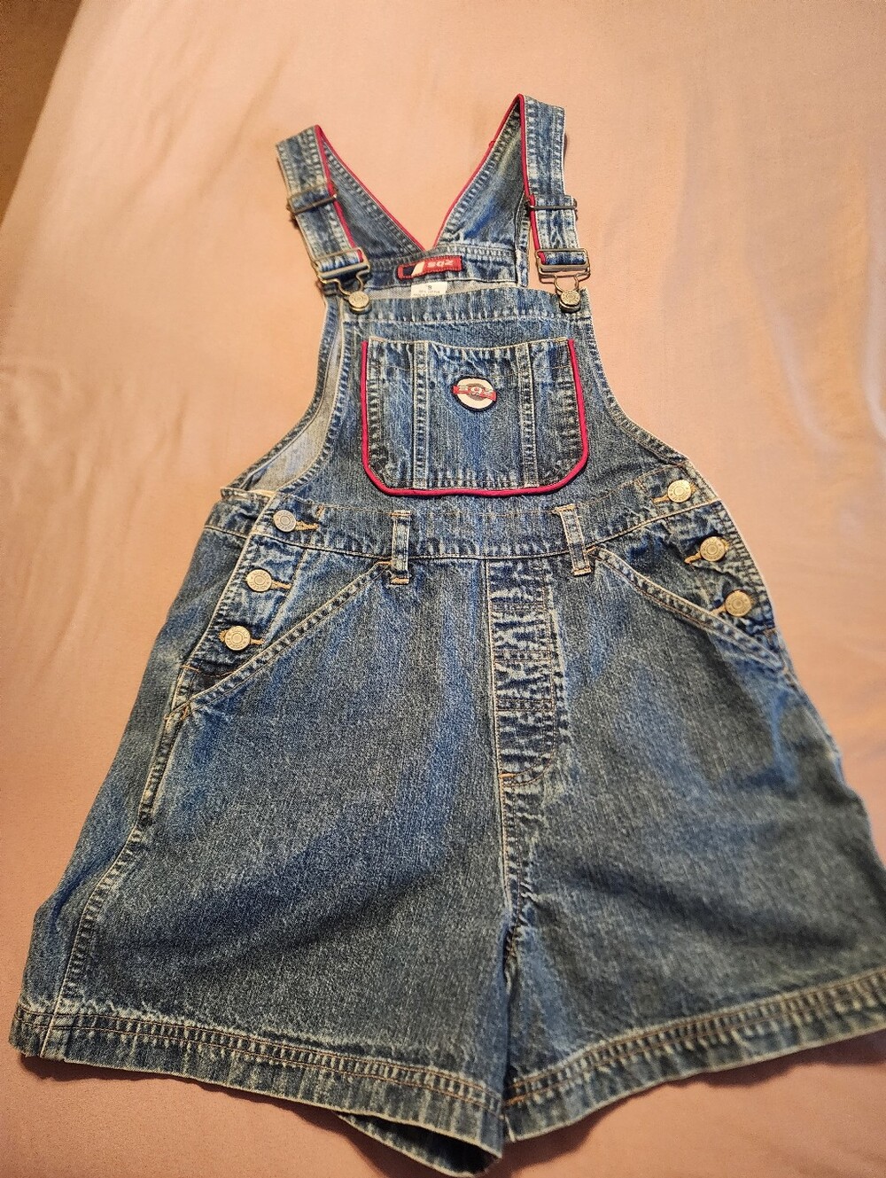 VTG Y2K SQZ Squeeze Shortalls Sz Small